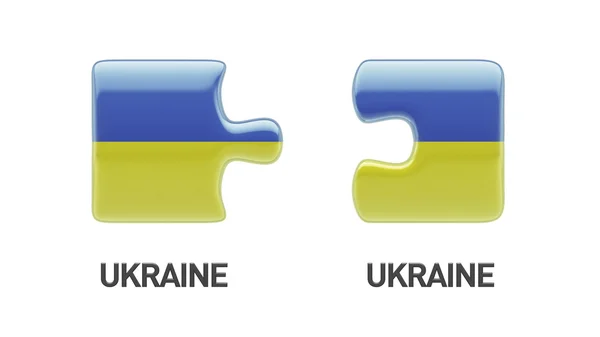 Ukraine  Puzzle Concept — Stock Photo, Image