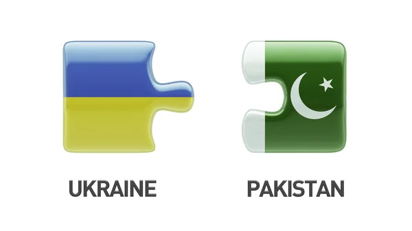 Pakistan Ukraine  Puzzle Concept — Stock Photo, Image