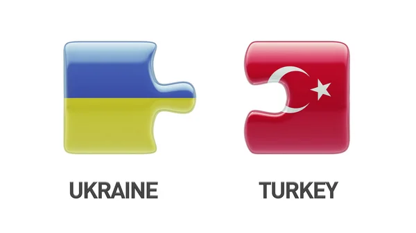 ウクライナ トルコ パズル コンセプト — ストック写真