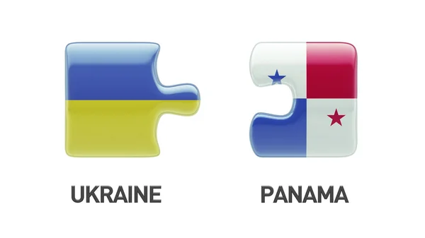 Panama Ucraina Puzzle Concept — Foto Stock