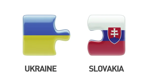 Slovacchia Ucraina Puzzle Concept — Foto Stock