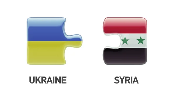 Syria Ukraine  Puzzle Concept — Stock Photo, Image