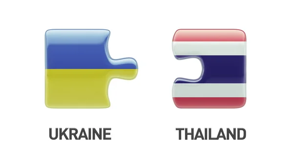 泰国乌克兰拼图概念 — 图库照片