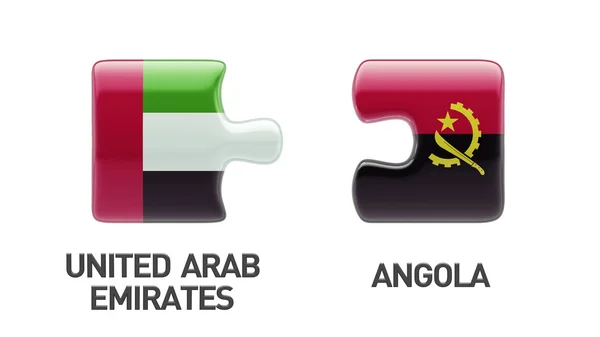 Vereinigten Arabischen Emiraten Angola Puzzle-Konzept — Stockfoto