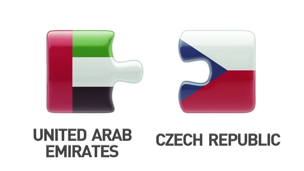 Emiratos Árabes Unidos República Checa Puzzle Concepto —  Fotos de Stock