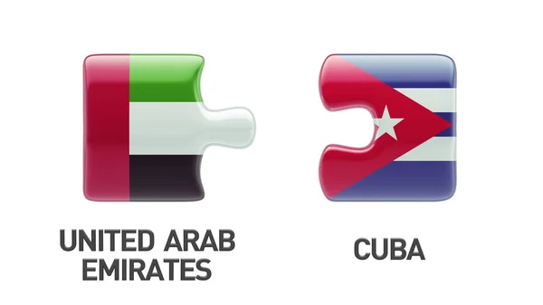 Egyesült Arab Emírségek Kuba nehézség koncepció — Stock Fotó