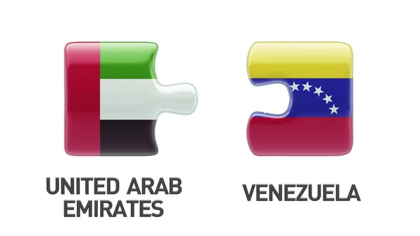 Venezuela Emiratos Árabes Unidos Puzzle Concepto —  Fotos de Stock