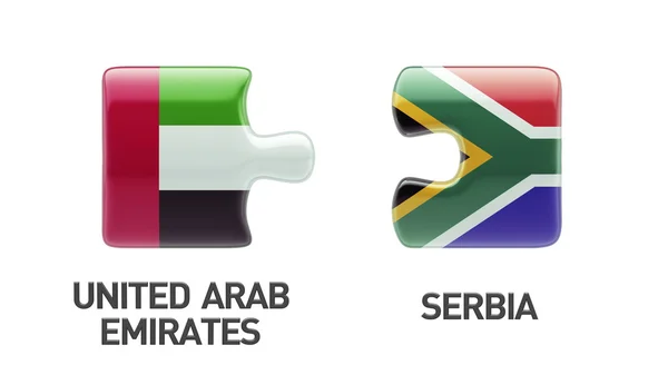 África do Sul United Arab Emirates Puzzle Concept — Fotografia de Stock