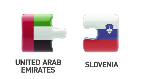 Словения United Arab Emirates Puzzle Concept — стоковое фото