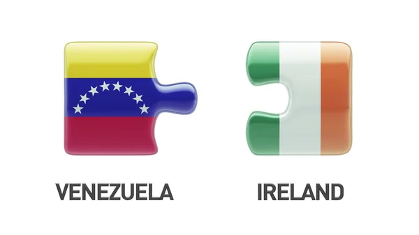 Venezuela Irlande Puzzle Concept — Photo