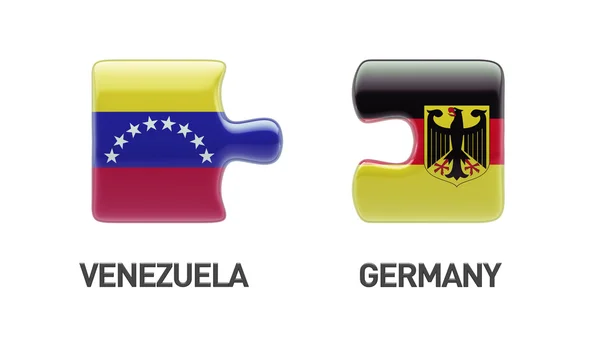 Venezuela Germany  Puzzle Concept — Stock Photo, Image