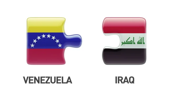 Venezuela Irák logická koncepce — Stock fotografie