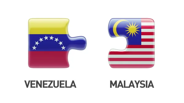 Venezuela Malesia Puzzle Concept — Foto Stock