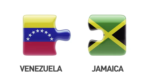 Venezuela Jamaica  Puzzle Concept — Stock Photo, Image