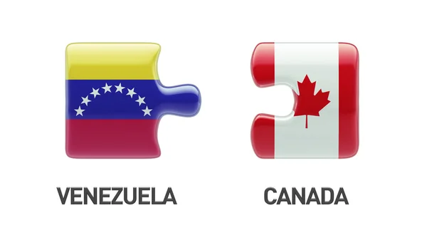 Venezuela Canada Puzzle-Konzept — Stockfoto