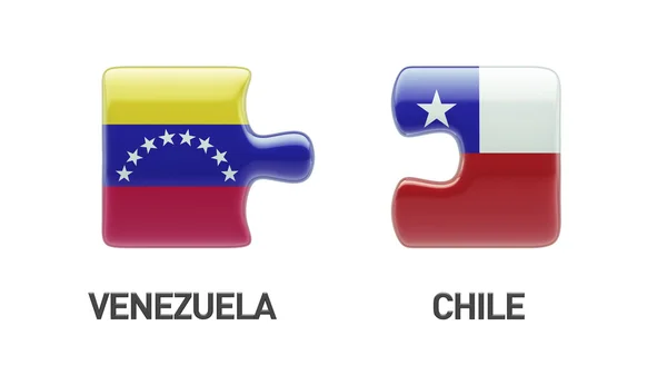 ベネズエラ チリ パズル コンセプト — ストック写真