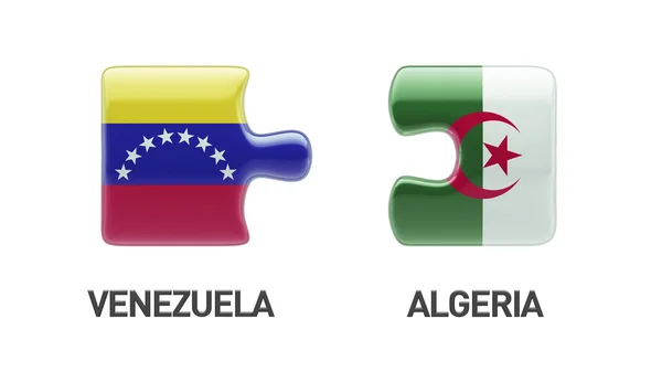 Venezuela Algeria  Puzzle Concept — Stock Photo, Image