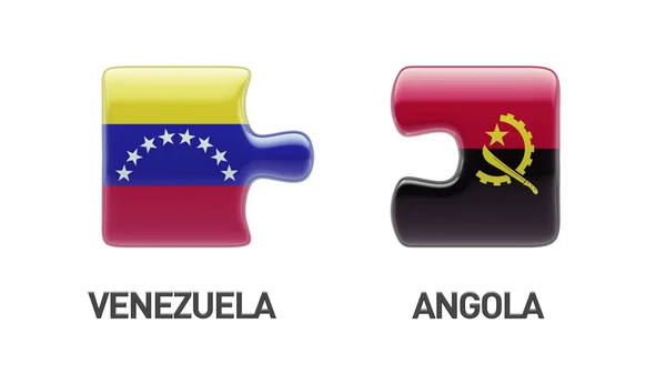 Venezuela Angola Puzzle-Konzept — Stockfoto