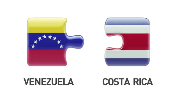 Venezuela Kostarika logická koncepce — Stock fotografie