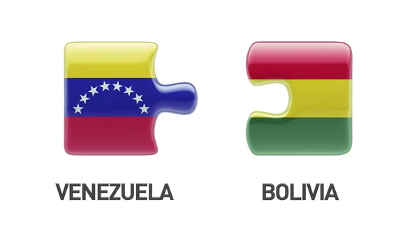 Venezuela Bolivien Puzzle-Konzept — Stockfoto