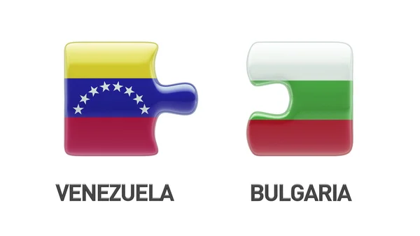 Venezuela Bulgaria Concetto Puzzle — Foto Stock