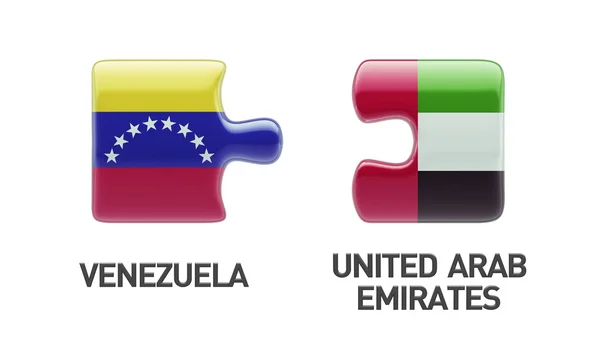 Venezuela Émirats arabes unis Puzzle Concept — Photo