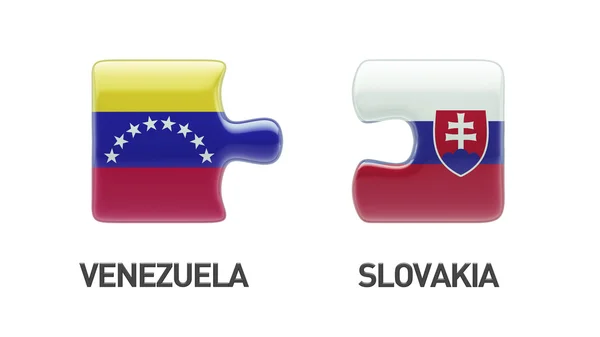 Slovacchia Venezuela Puzzle Concept — Foto Stock