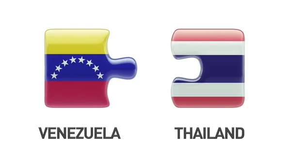 Ταϊλάνδη Βενεζουέλα παζλ έννοια — Φωτογραφία Αρχείου