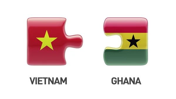 Vietnam Ghana pussel koncept — Stockfoto