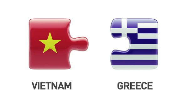 Vietnam Grecia Puzzle Concepto — Foto de Stock