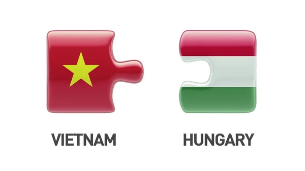 Vietnam Ungheria Puzzle Concept — Foto Stock