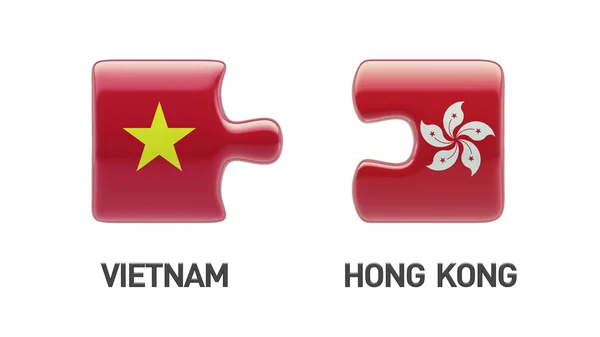 Vietnam Hong Kong  Puzzle Concept — Stock Photo, Image