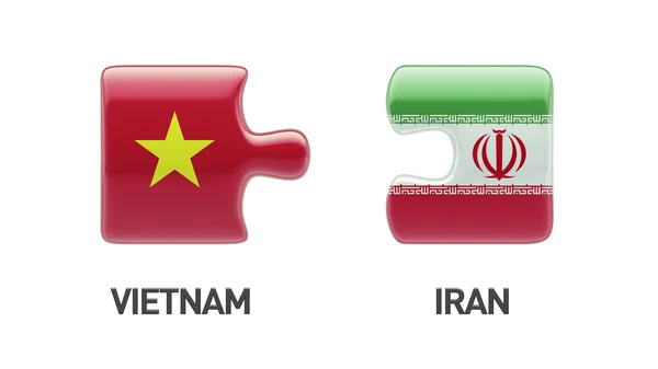 Vietnam Iran Concetto di puzzle — Foto Stock