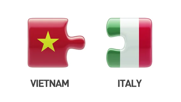 Vietnam Italia Puzzle Concepto —  Fotos de Stock