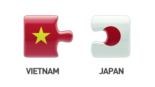 Vietnam Japan puzzel Concept — Stockfoto