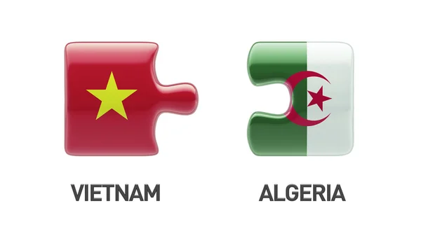 Vietnam Algeria  Puzzle Concept — Stock Photo, Image