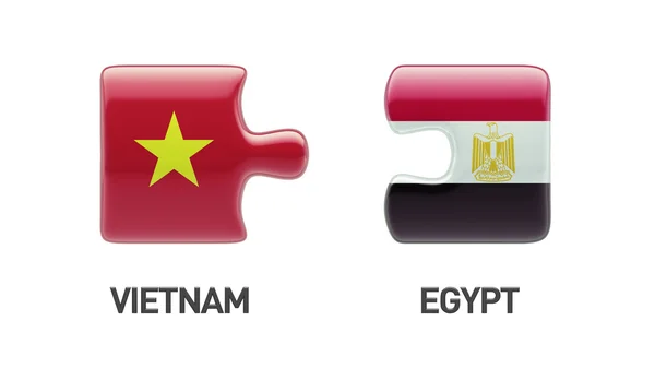 Vietnam Egypt Puzzle koncept — Stock fotografie