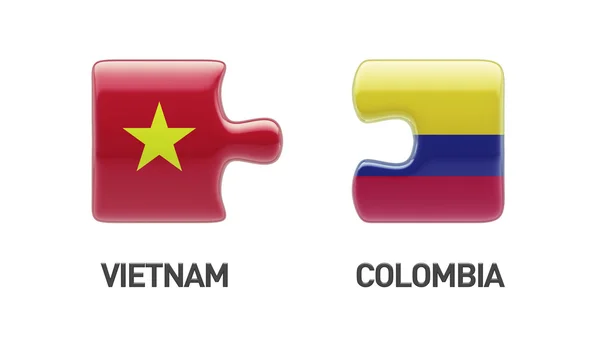 Vietnam Colombia puzzel Concept — Stockfoto