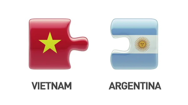 Vietnam Argentinien Puzzle-Konzept — Stockfoto