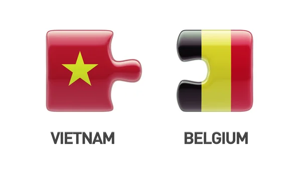 Vietnam Bélgica Puzzle Concepto — Foto de Stock