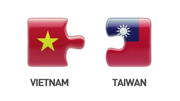 Vietnam Taiwan  Puzzle Concept — Stock Photo, Image