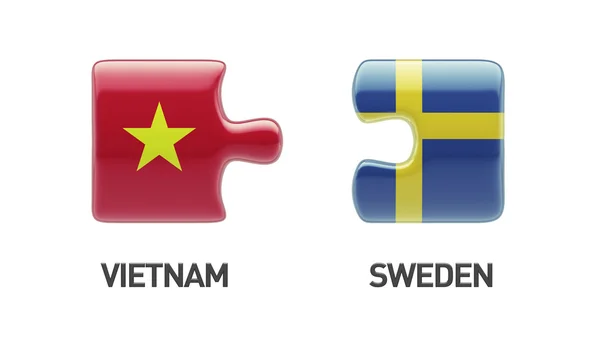 Vietnam Zweden puzzel Concept — Stockfoto