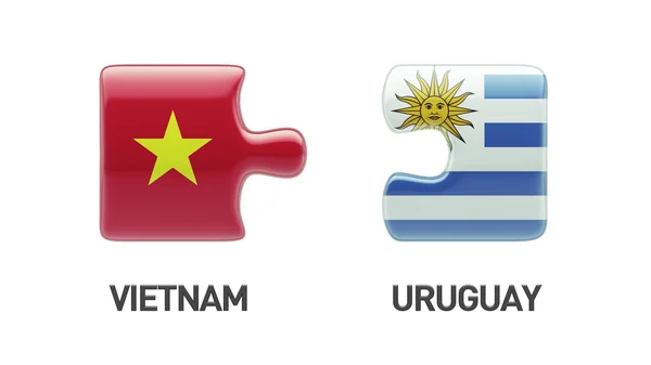 Uruguay Vietnam Puzzle Concepto — Foto de Stock