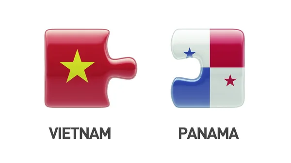 Panama Vietnam  Puzzle Concept — Stock Photo, Image