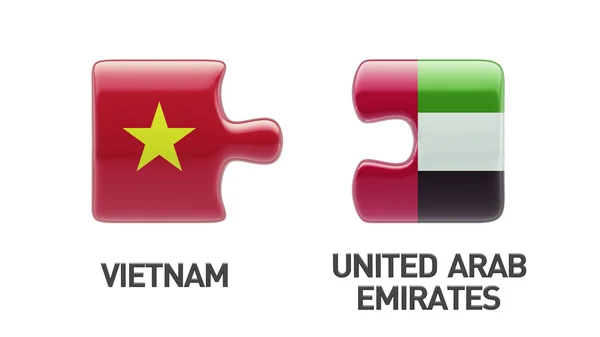 Vietnam United Arab Emirates  Puzzle Concept — Stock Photo, Image