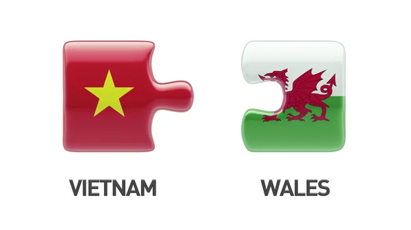 Conceito de quebra-cabeça de Vietnam de Gales — Fotografia de Stock