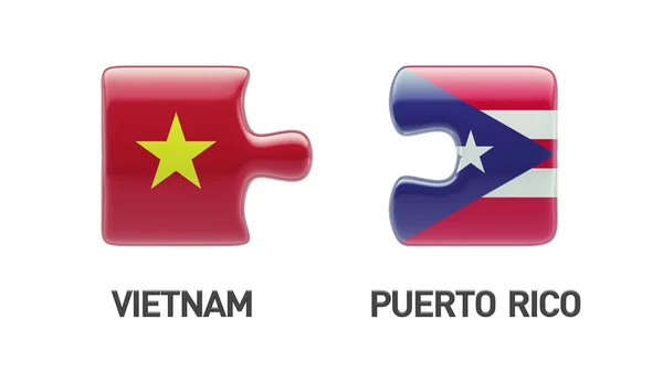 Puerto Rico Vietnam puzzel Concept — Stockfoto