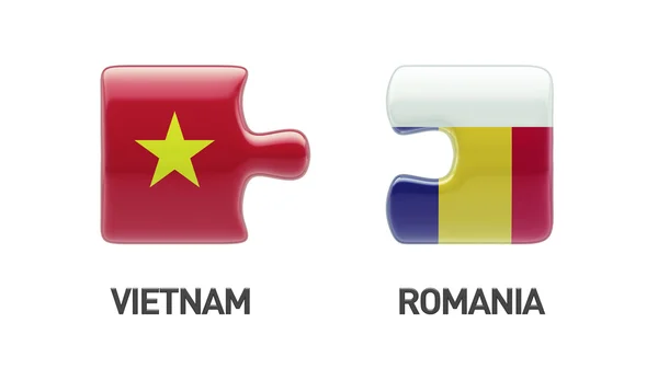 ルーマニア ベトナム パズル コンセプト — ストック写真