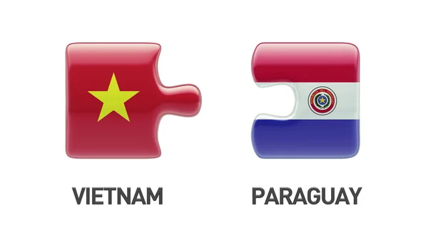 Paraguay Vietnam  Puzzle Concept — Stock Photo, Image