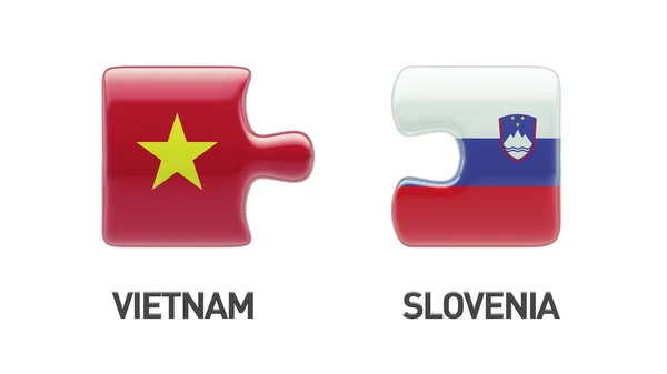 Slowenien Vietnam Puzzle-Konzept — Stockfoto